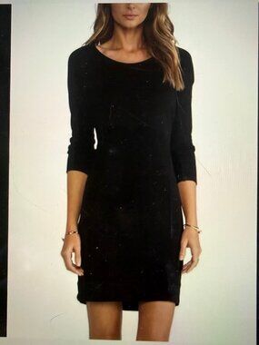 JAMES PERSE Raglan Sweatshirt Dress, Black, Size 1, Great Condition